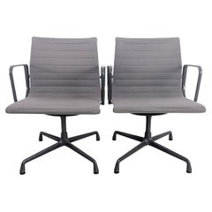 2x Vitra EA 107 Bürostuhl Vitra Charles Ray Eames hopsak grau