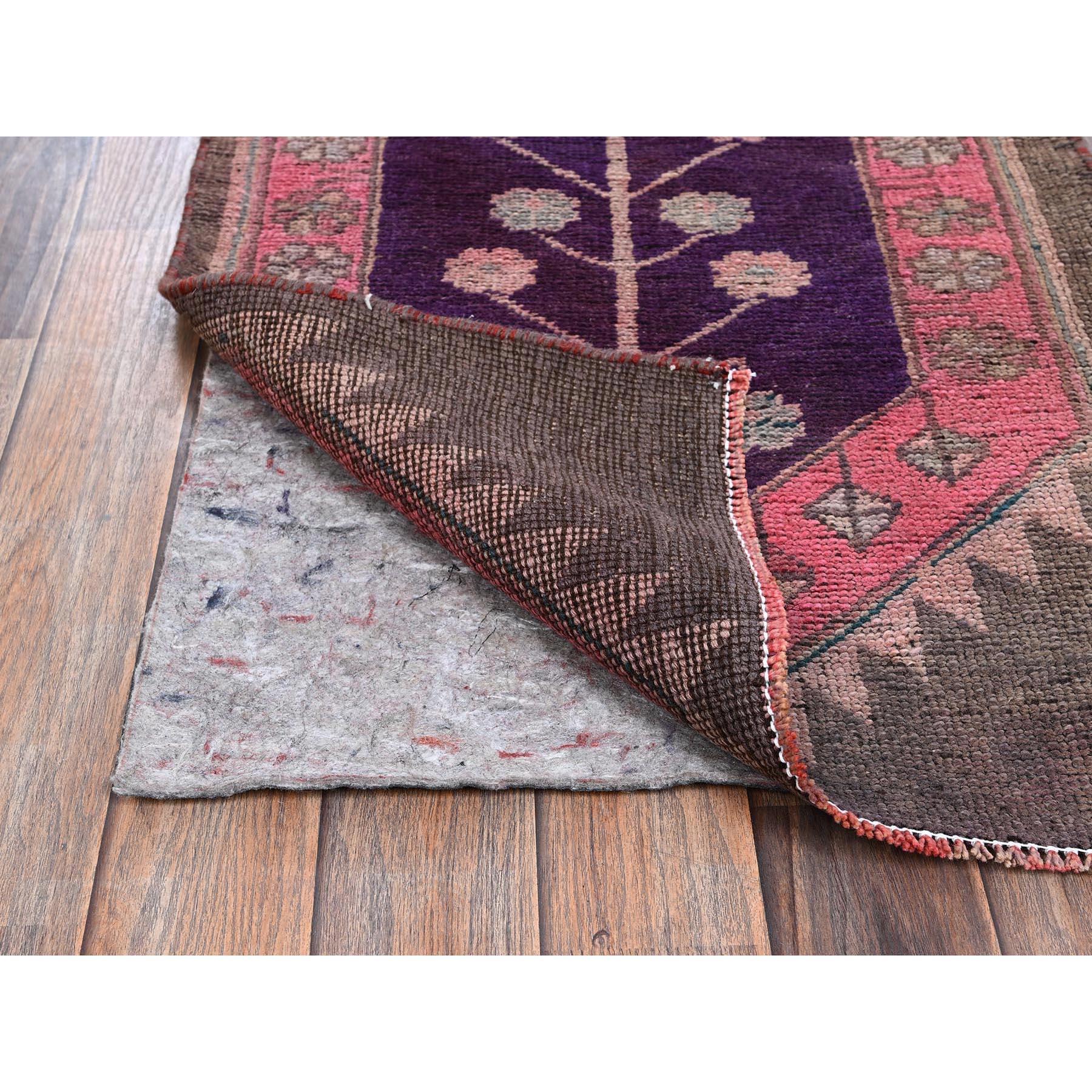 2'x11' Rosa Rouge Vintage Noroeste Persa Alfombra de Lana Pura Anudada a Mano Bohemio en venta