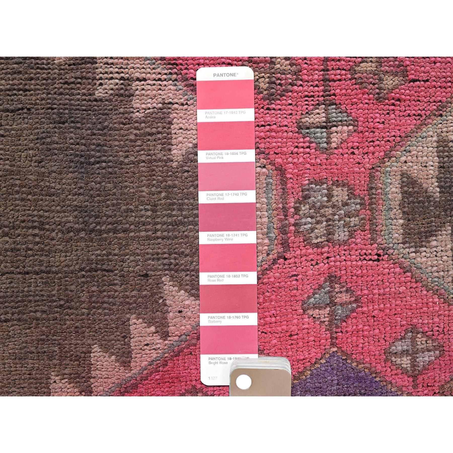 2'x11' Rosa Rouge Vintage Noroeste Persa Alfombra de Lana Pura Anudada a Mano Anudado a mano en venta
