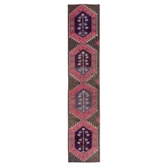 2'x11' Rouge Pink Vintage Northwest Persian Hand Knotted Pure Wool Runner Rug