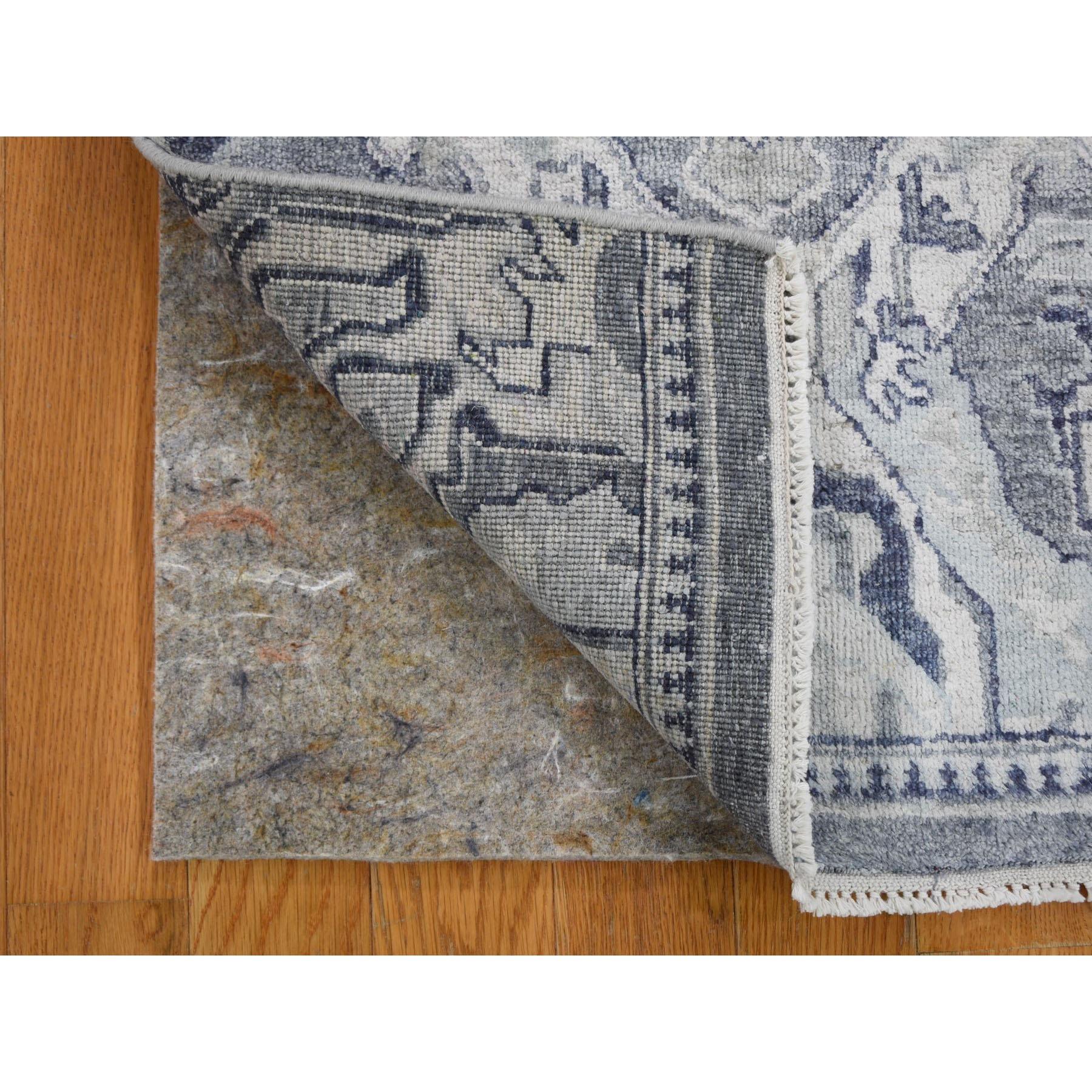 This is a truly genuine one-of-a-kind Sampler Pure Silk With Textured Wool Hand Knotted Oriental Rug. It has been Knotted for months and months in the centuries-old Persian weaving craftsmanship techniques by expert artisans.
Primary materials: Wool