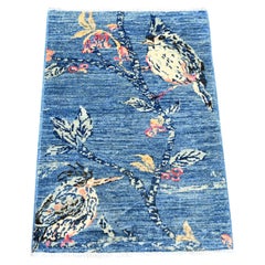 2
x2
10" Imperial Blue Sparrows on the Tree Peshawar Handgeknüpfter Wollteppich