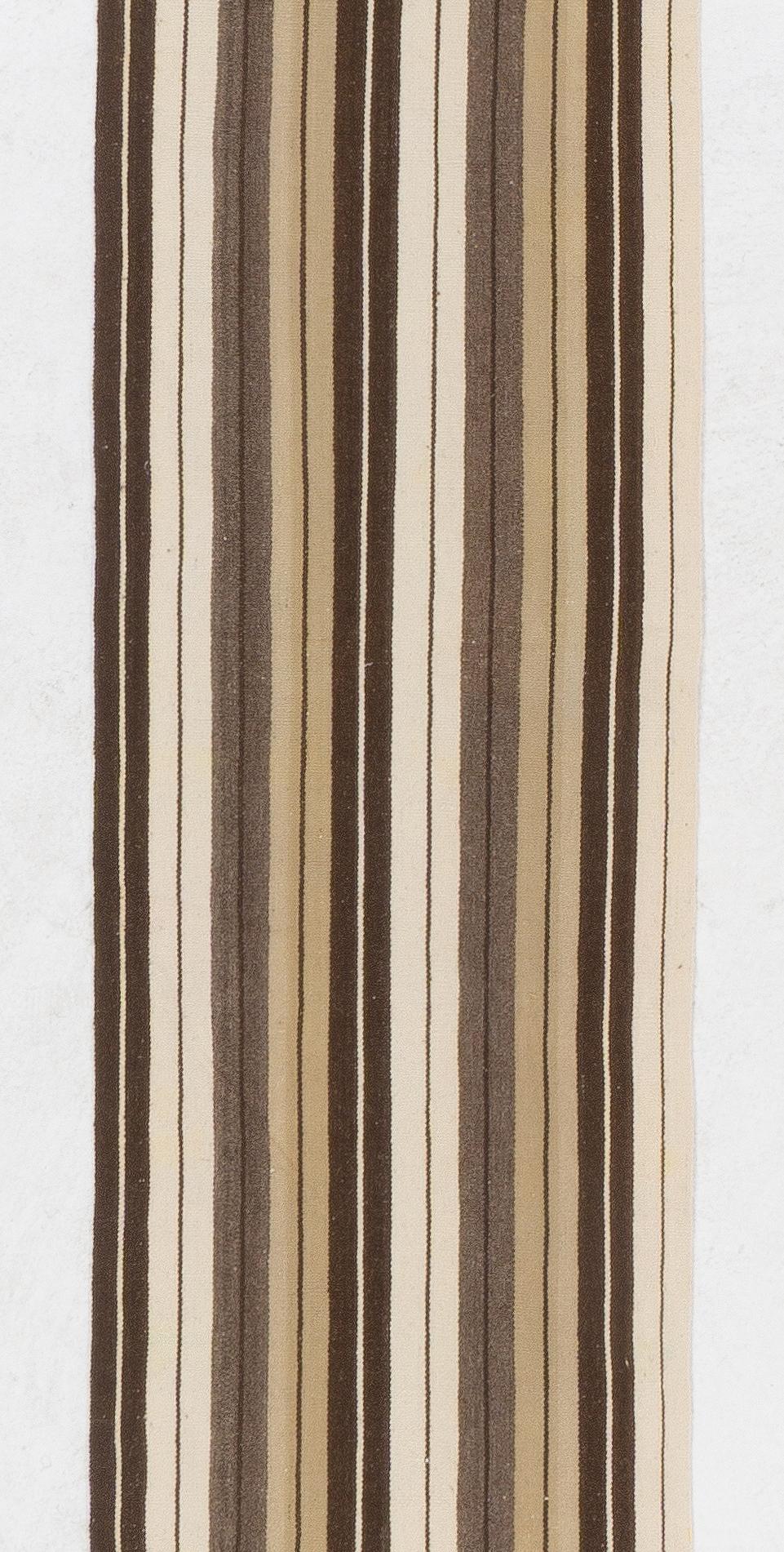 Turco Tappeto a righe turco Rug & Kilim, stretto e lungo, 2x26 Ft (regolabile) in vendita