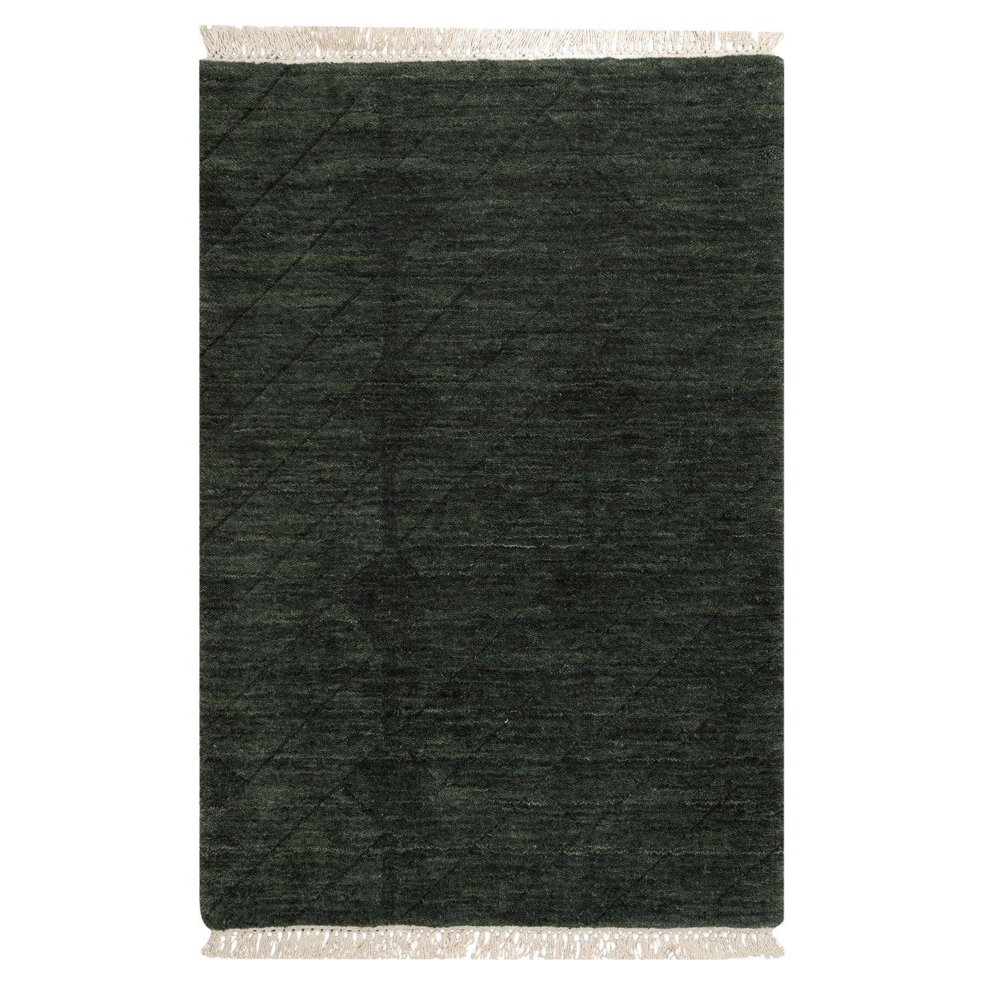 2
x2
9" Seetang Grün Streifen Design Hand gewebt reine Wolle Muster Matte Teppich im Angebot