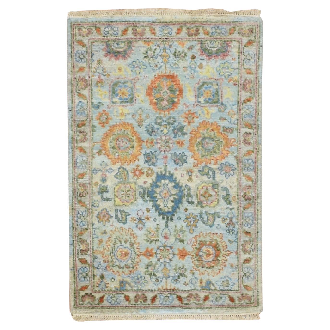 2
x3
Arctic Blue Sultanabad Reimagined Hand Knotted Pure Wool Small Rug