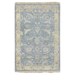 Tappeto 2
x3
 Baby Blue Sickle Leaf Design annodato a mano a pelo zero 100% Lana