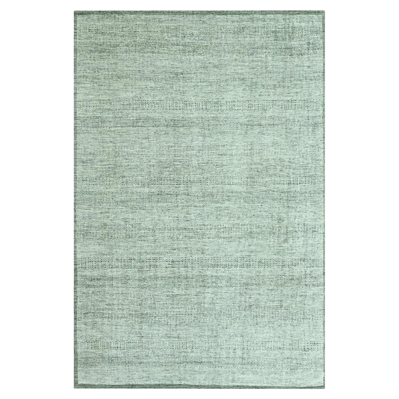 2'x3' Basil Green Oxidized and Distressed Grass Design Hand Knotted Wool Rug