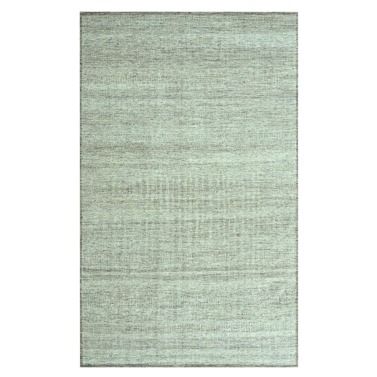 2'x3' Beaver Brown Oxidized & Distressed Grass Design Wool Hand Knotted Rug