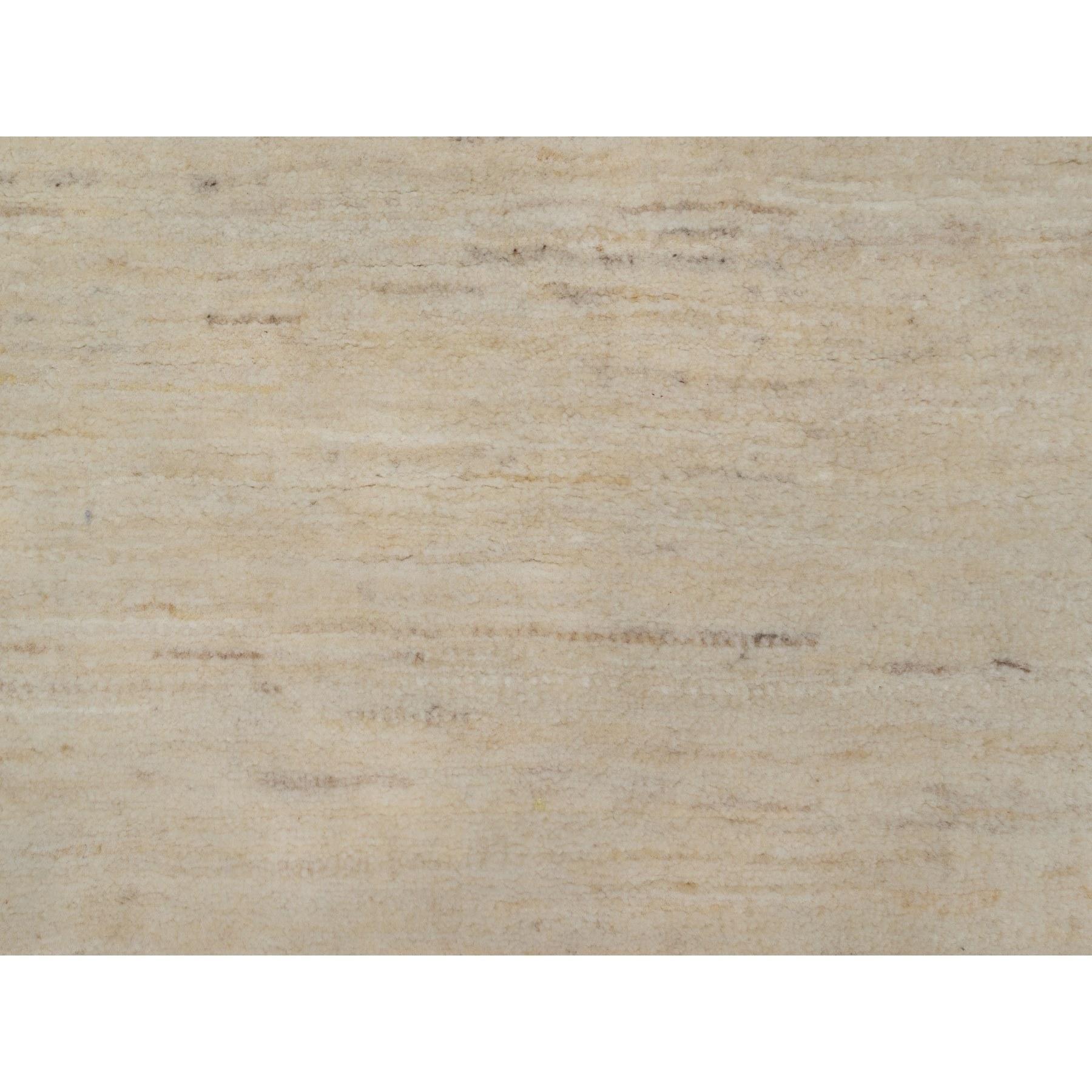 Annodato a mano Tappeto in lana annodato a mano 2'x3' Bone White, spesso e soffice, dal design moderno e lineare in vendita