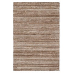 2'x3' Brown Textured Modern Design Indoor Outdoor Hand Loomed Mat Small Rug