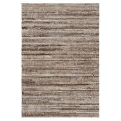 2'x3' Brown Textured Modern Design Indoor Outdoor Hand Loomed Mat Small Rug