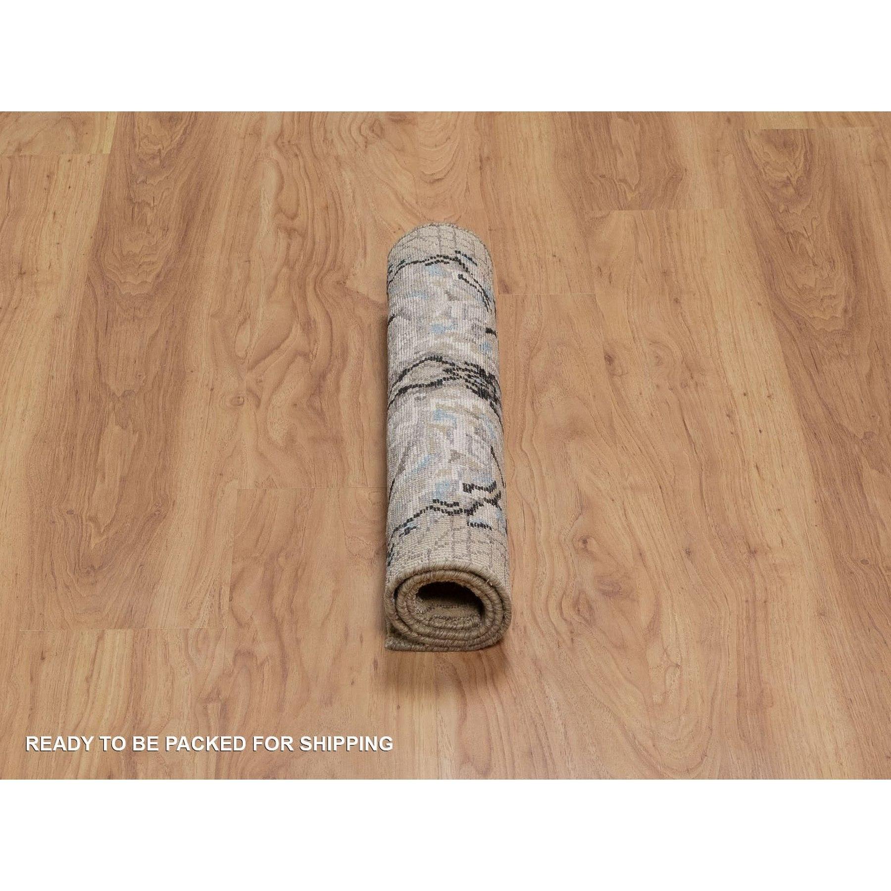 2'x3' Alfombra anudada a mano de lana y seda marrón The Maharaja Lion Novelty en Nuevo estado para la venta en Carlstadt, NJ