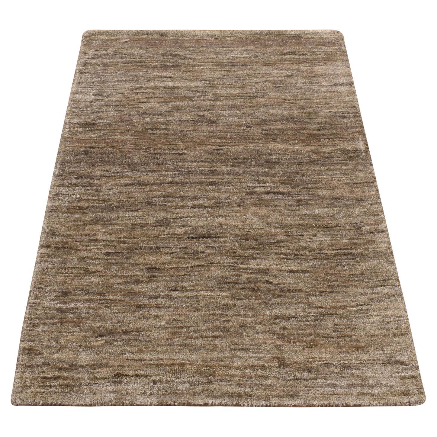 Alfombra Sari de Seda Pura Anudada a Mano Marrón Cachemira 2
x3
Diseño Liso Sólido