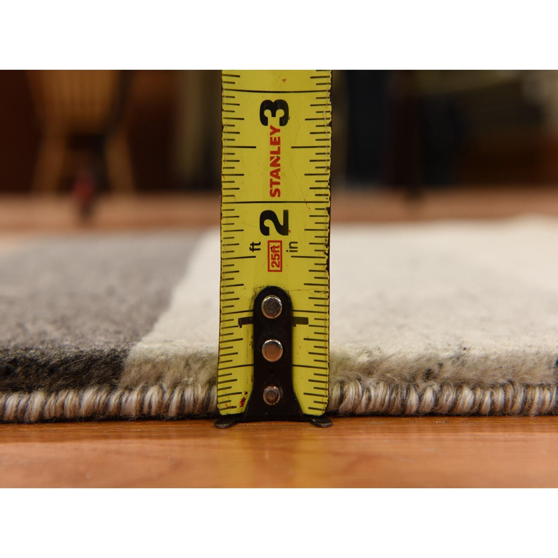 Hand-Knotted 2'x3' Colorful Sample Blanket Design Alpaca Unmixed Wool Hand Knotted Rug For Sale