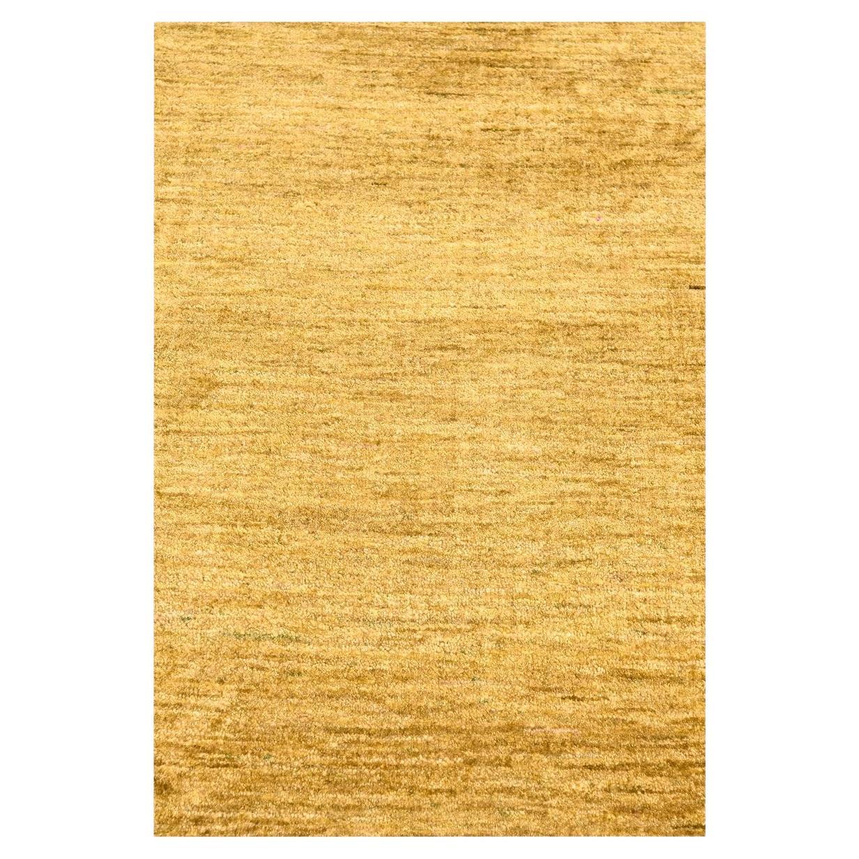 2'x3' Copper Brown Plain Solid Design Pure Sari Silk Hand Knotted Mat Rug