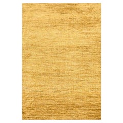 2'x3' Copper Brown Plain Solid Design Pure Sari Silk Hand Knotted Mat Rug