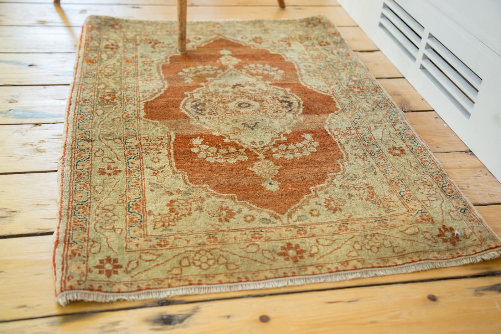 Fine Antique Haji Jalili Rug Mat In Good Condition For Sale In Katonah, NY