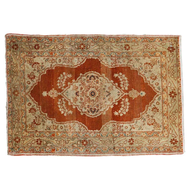 Antique Fine Kerman Rug Mat For Sale at 1stDibs