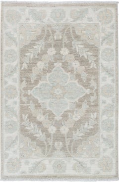 2x3 ft Authentic Wool Accent Rug. Traditional Handknotted Turkish Small Area Rug