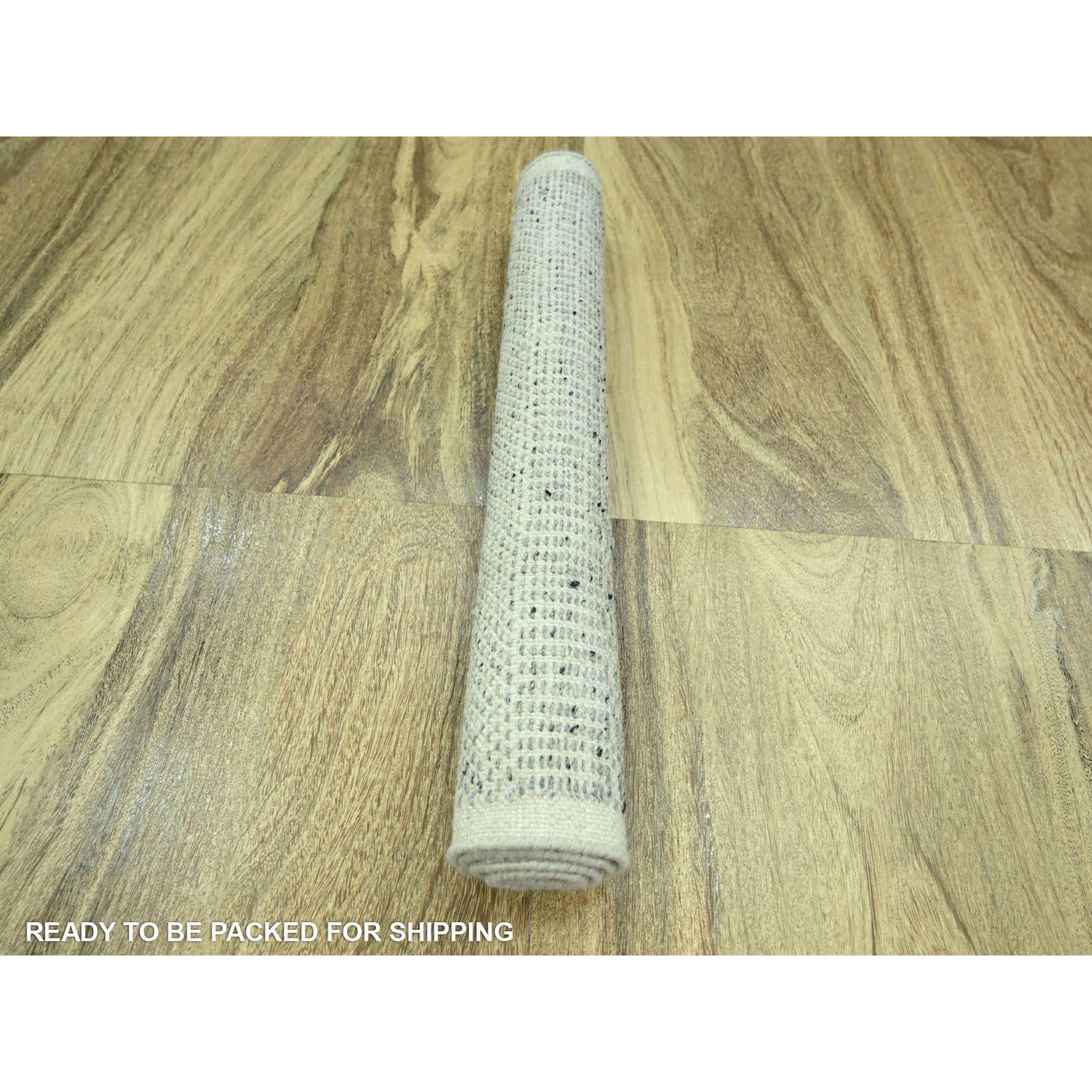 2'x3' Grau oxidiert und Distressed Gras Design handgeknüpft Wolle Small Teppich (Handgeknüpft) im Angebot