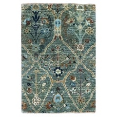 2
x3
Green Trellis Borderless Garden Design Wool Hand Knotted Mat Small Rug