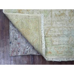 2'x3' Light Gray Wool Afghan Angora Oushak Hand Knotted Mat Oriental Rug