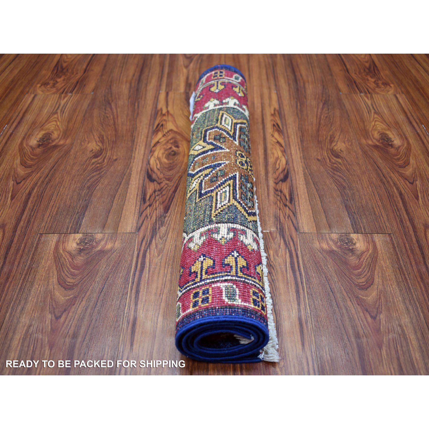 2'x3' Marineblauer Turkeman Ersari Naturfarben Handgeknüpfter Wollteppich Orientteppich (Afghanisch) im Angebot