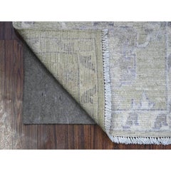2'x3' Olive Green Wool Foundation Afghan Angora Oushak Mat Oriental Rug