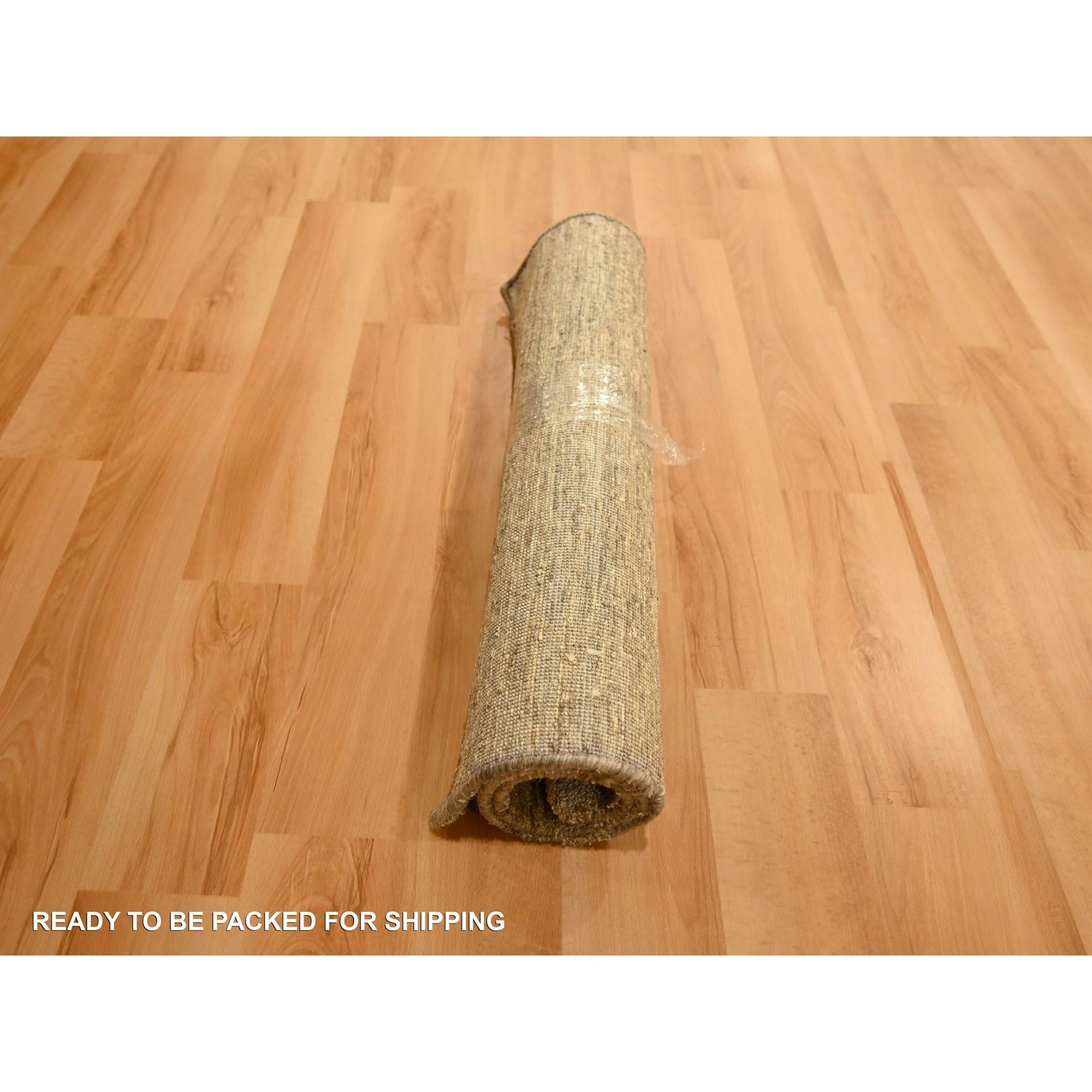 Hand-Knotted 2'x3' Peanut Brown Plain Solid Design Pure Sari Silk Hand Knotted Mat Rug For Sale