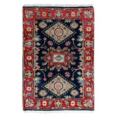 2
x3
 Power Tapis noir noué à la main en laine Karajeh avec design en médaillon