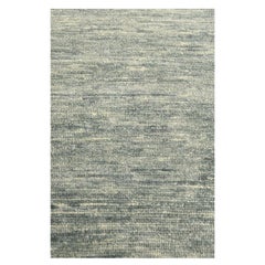 2'x3' Shades of Gray Plain Solid Design Pure Wool Sample Hand Knotted Rug