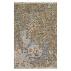 2
x3
 Tan Brown Broken Pattern with Oushak Design Pure Wool Hand Knotted Rug