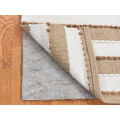 2'x3' Tan Color, 100% Wool, Hand Woven, Natural Undyed Wool Rug