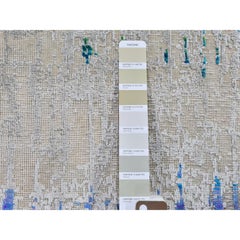 2'x3' THE CARDIAC Sari Silk with Textured Wool Hand Knotted Oriental Rug