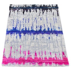 2'x3' THE CARDIAC Sari Seide mit texturierter Wolle Handgeknüpfter Orientteppich