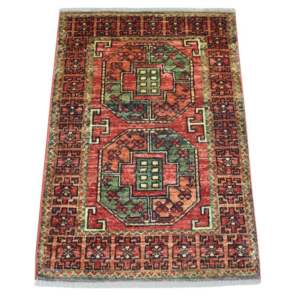 2
x3
TomatoRed, Tappeto Afghano Ersari con Piedi di Elefante, 100% Lana Orientale