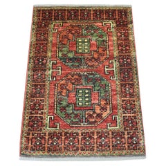 2
x3
 TomatoRed, Tappeto Afghano Ersari con Piedi di Elefante, 100% Lana Orientale