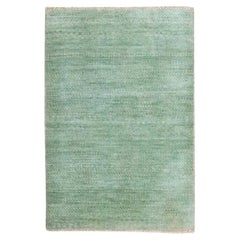 2
x3
Tapis noué à la main en laine naturelle vert viridien avec un design moderne d
herbe