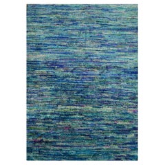 2
x3
Tapis en soie pure Sari bleu vif uni Design/One noué à la main