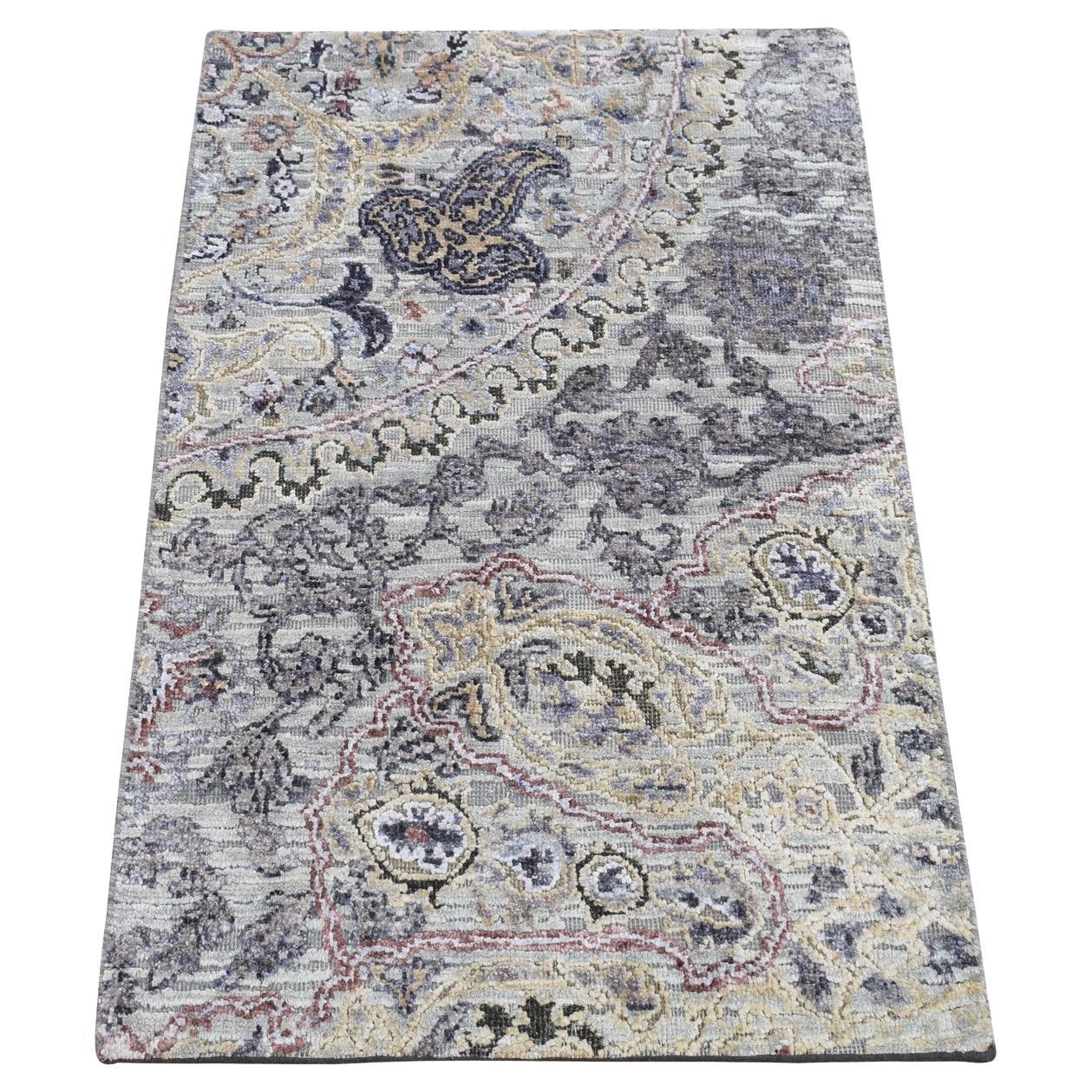 2
x3
1" Grau, THE MAHARAJA, Reine Seide mit texturierter Wolle, Handgeknüpft, Teppich