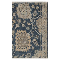 2
x3
1" Marineblau, Oushak Design, 100% Wolle, Handgeknüpft, Fragment, Matten-Teppich