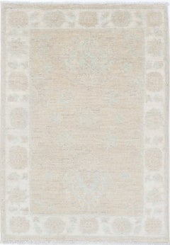 2x3.2 ft Traditional Handmade Accent Rug. Soft Colored Wool Area Rug for Bedroom