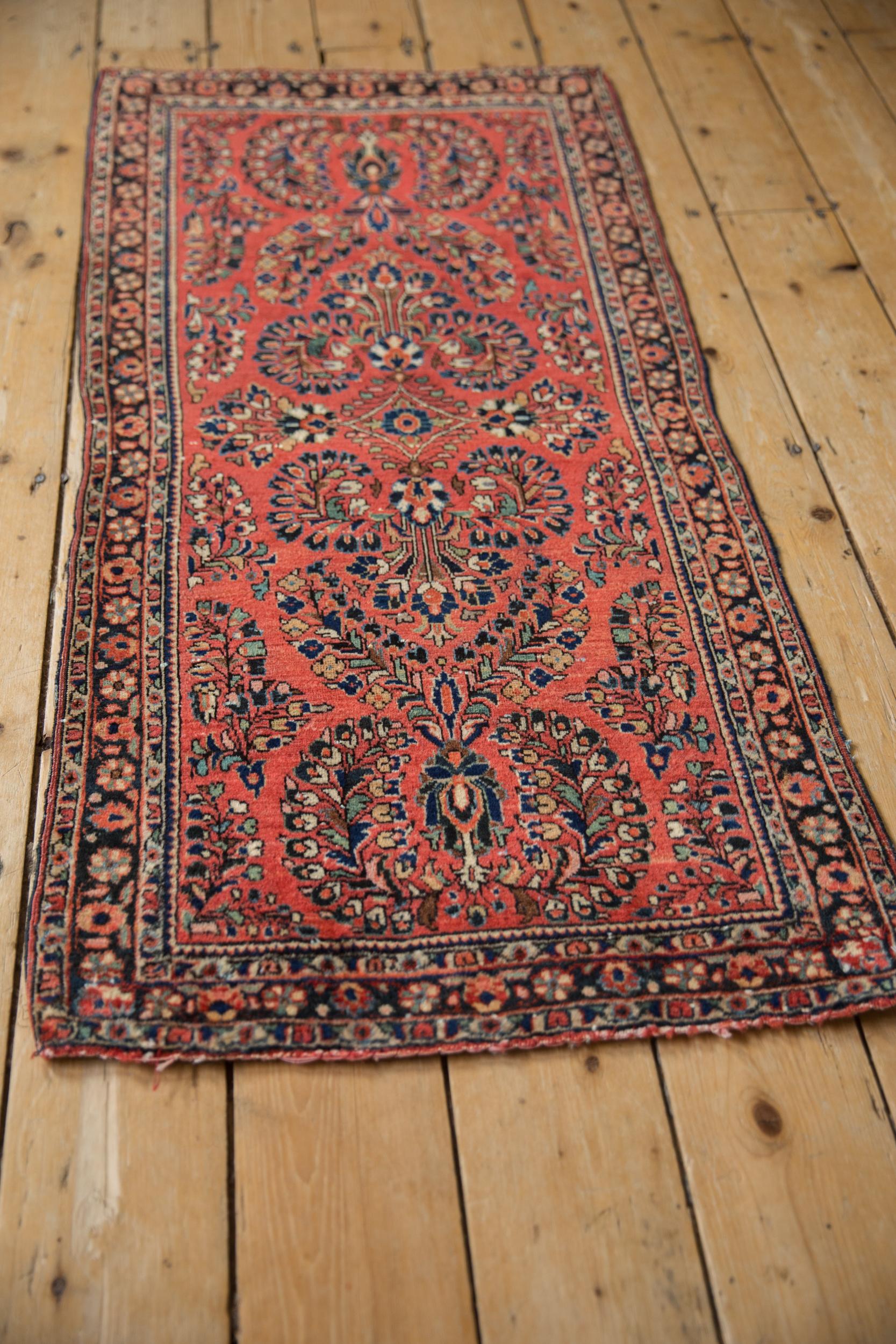 Deutscher Sarouk-Teppich-Läufer, Vintage (Persisch) im Angebot