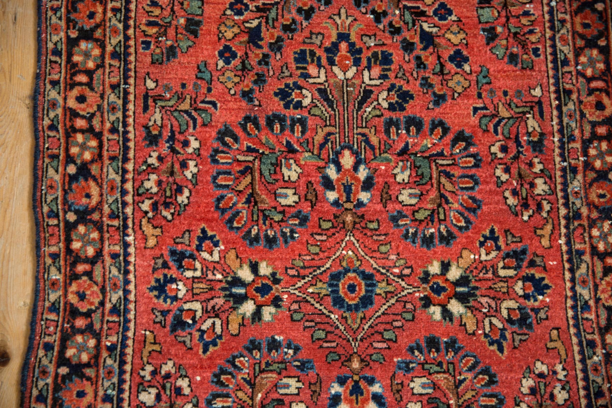 Deutscher Sarouk-Teppich-Läufer, Vintage (Handgeknüpft) im Angebot