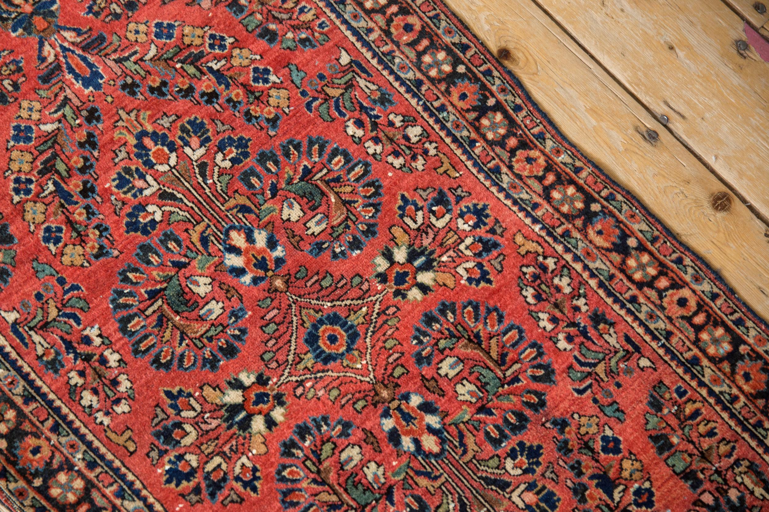 Deutscher Sarouk-Teppich-Läufer, Vintage im Zustand „Gut“ im Angebot in Katonah, NY