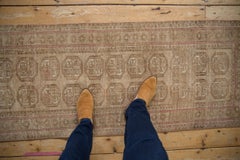 Vintage Distressed Afghani Bokhara Design Rug Runner