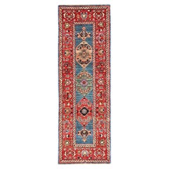 2
x6
1" Blue Serapi Heriz Bakshaish Design Hand Knlotted Pure Wool Runner Rug