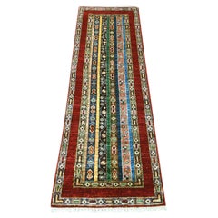 2'x6'1" Rust Red Natural Wool Hand Knotted Afghan Super Kazak Runner Rug