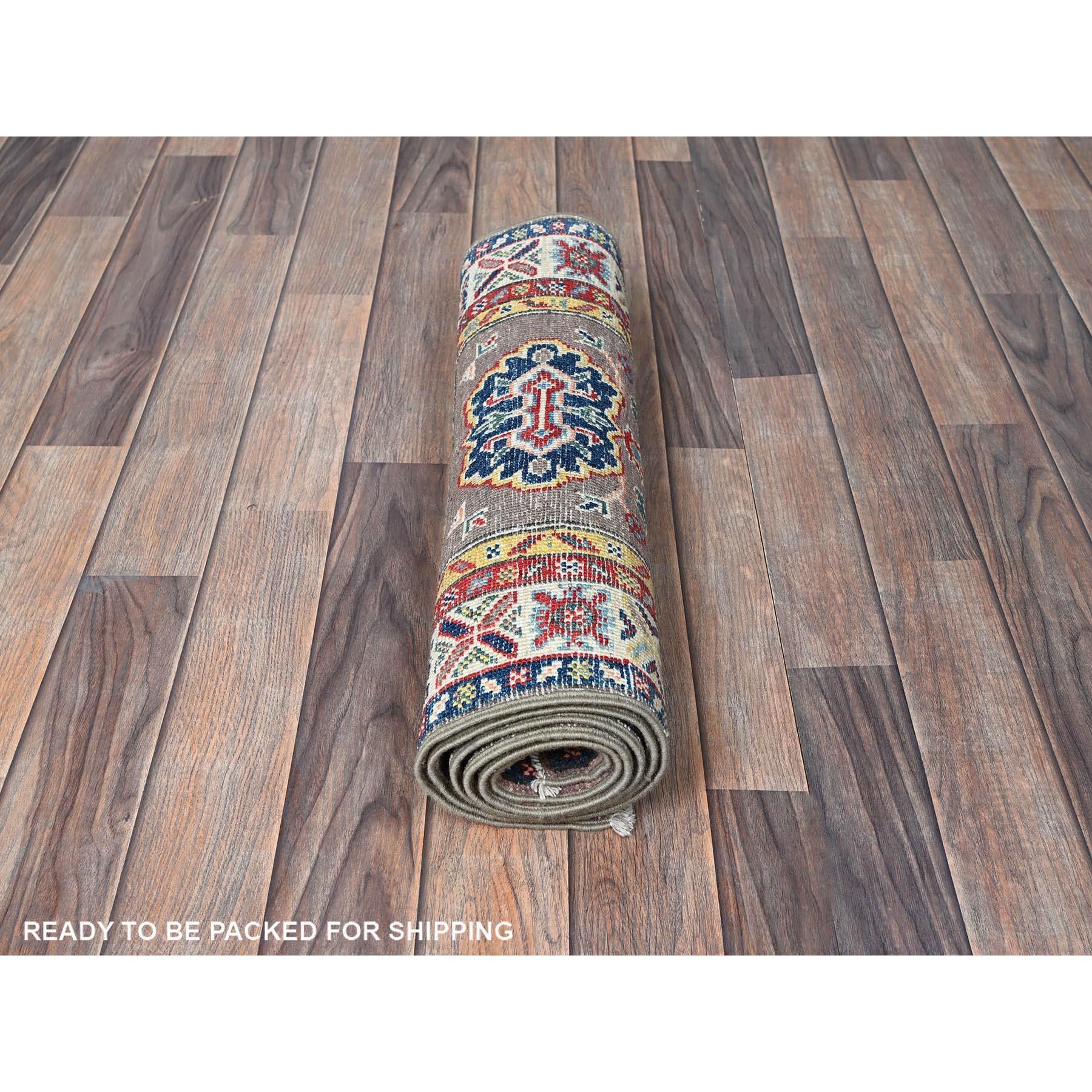 Annodato a mano Tappeto Runner in lana morbida annodata a mano 2'x6'5