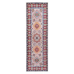 2
x6
5" Viola Grigio Kazak Medaglioni 100% Lana Annodato a Mano Tappeto Orientale